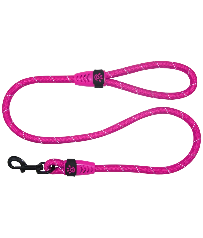 Doco Reflective Rope Leash With Plastic Encased Handle Loop (1/2 Width) - 6Ft - Large - Dcrope2072