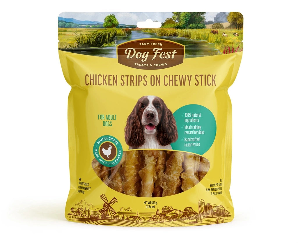 Dog Fest Adult Dog Treat Chewy Stick Chicken Strips