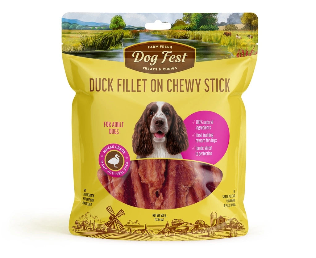 Dog Fest Adult Dog Treat Chewy Stick Duck Fillet
