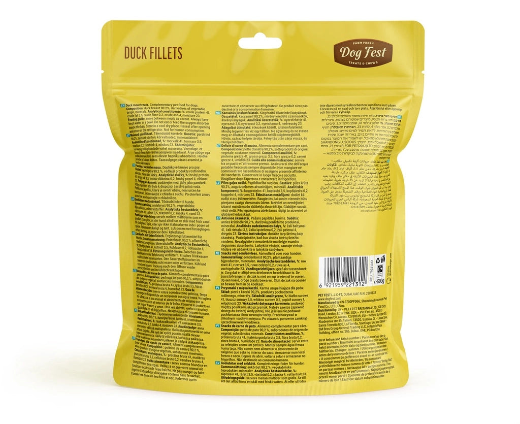 Dog Fest Adult Dog Treat Duck Fillets