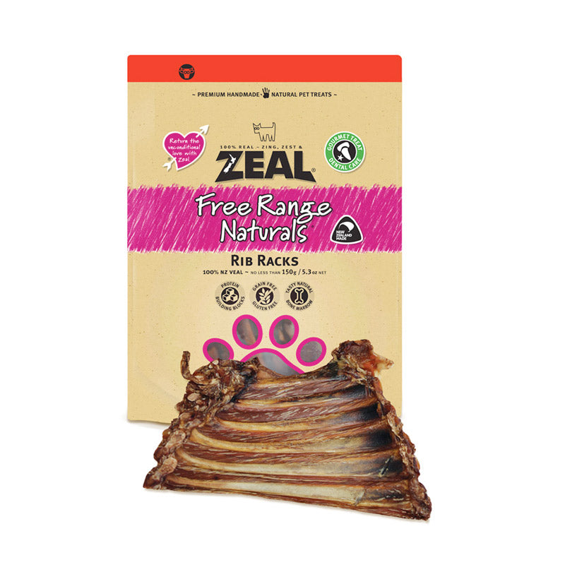 Zeal Free Range Natural Rib Racks 125g Dog Treats