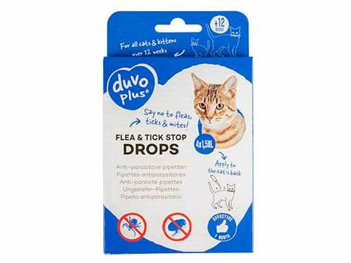 Duvo+ Flea & Tick Stop Anti-Parasite Drops Cat - 4X1.5Ml