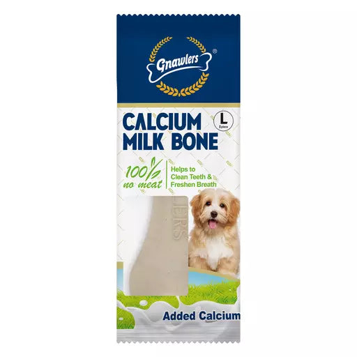 Gnawlers Calcium Milk Bone Dog Treat Large - 55g