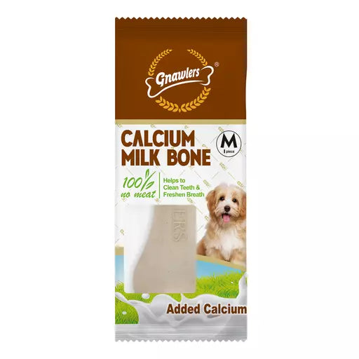Gnawlers Calcium Milk Bone Dog Treat Snack - 23g