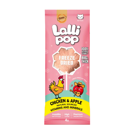 Gnawlers Freeze Dried Lollipop Cat Treat Chicken & Apple