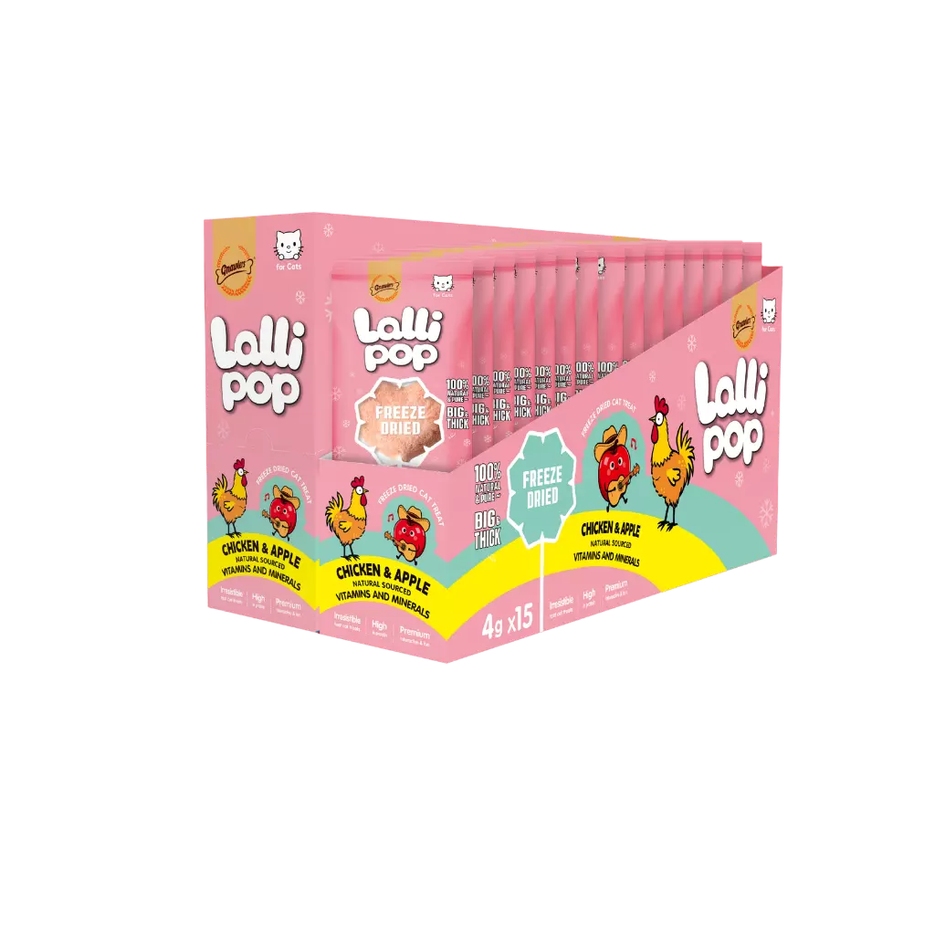 Gnawlers Freeze Dried Lollipop Cat Treat Chicken & Apple