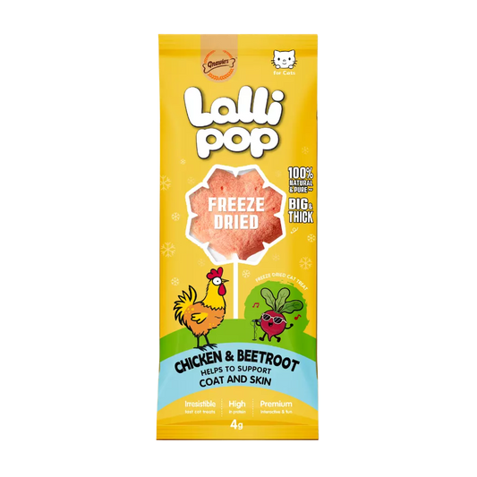 Gnawlers Freeze Dried Lollipop Cat Treat Chicken & Beetroot