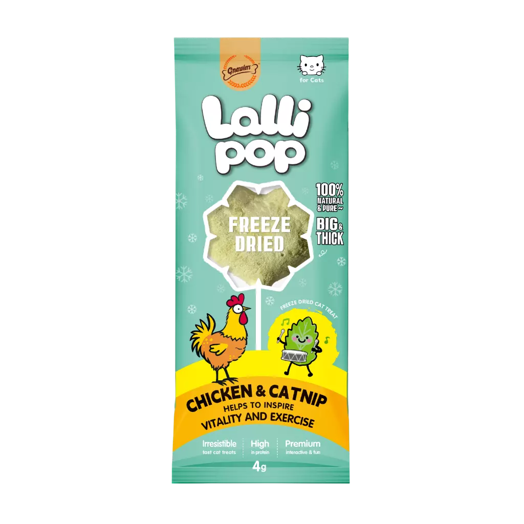 Gnawlers Freeze Dried Lollipop Cat Treat Chicken & Catnip