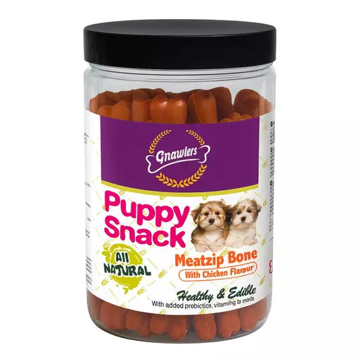 Gnawlers Meat Zip Bone Puppy Treat Chicken - 180g