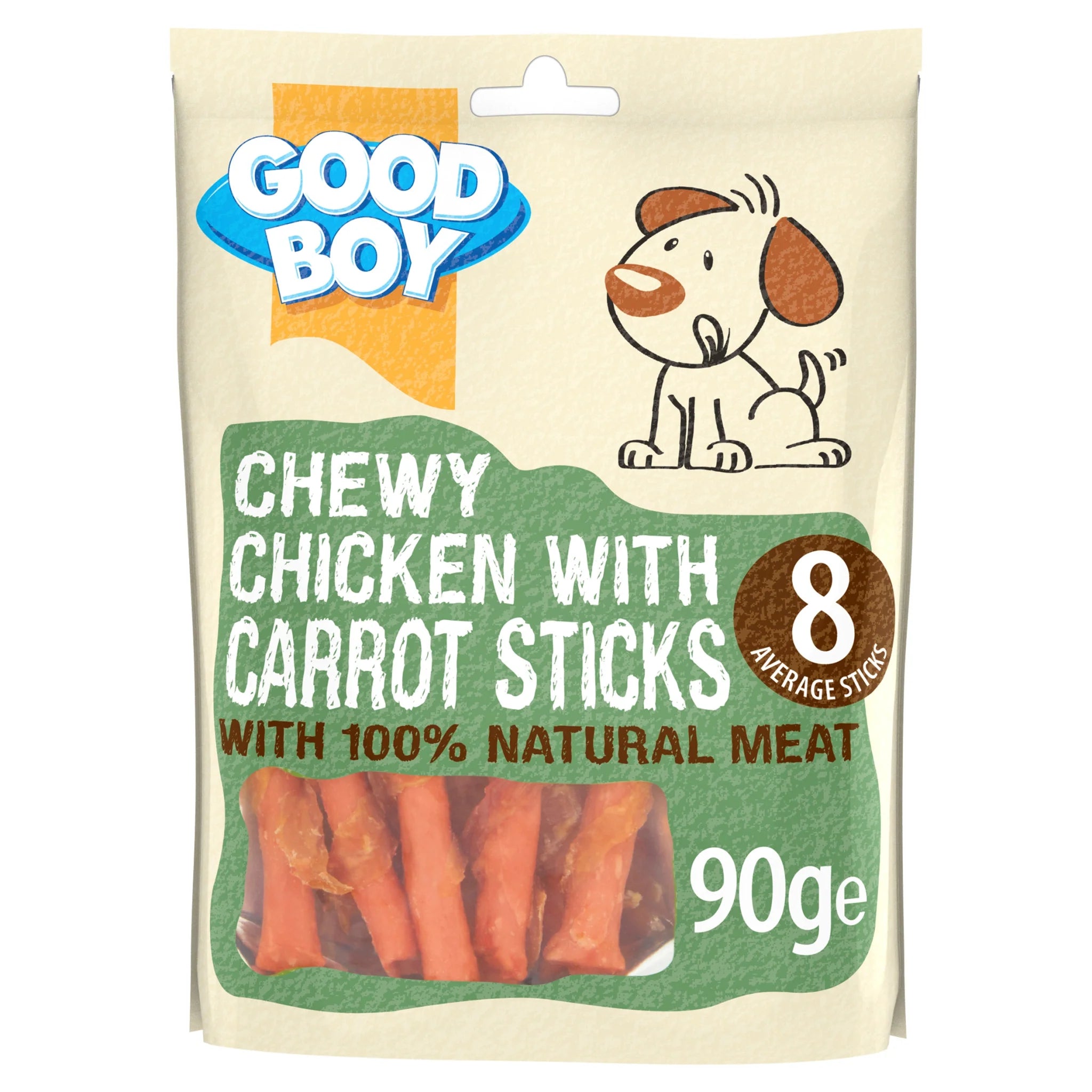 Good Boy Dog Treat Chicken & Carrot Stick - 90g
