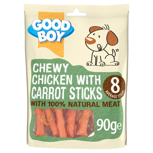 Good Boy Dog Treat Chicken & Carrot Stick - 90g