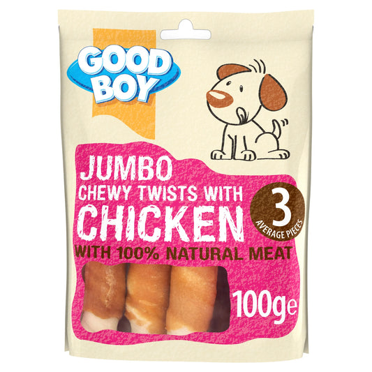 Good Boy Dog Treat Jumbo Chicken Chewy Twists - 100 g