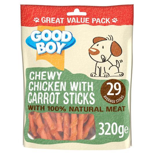 Good Boy Dog Treat Stick Chicken Carrot - 320 g
