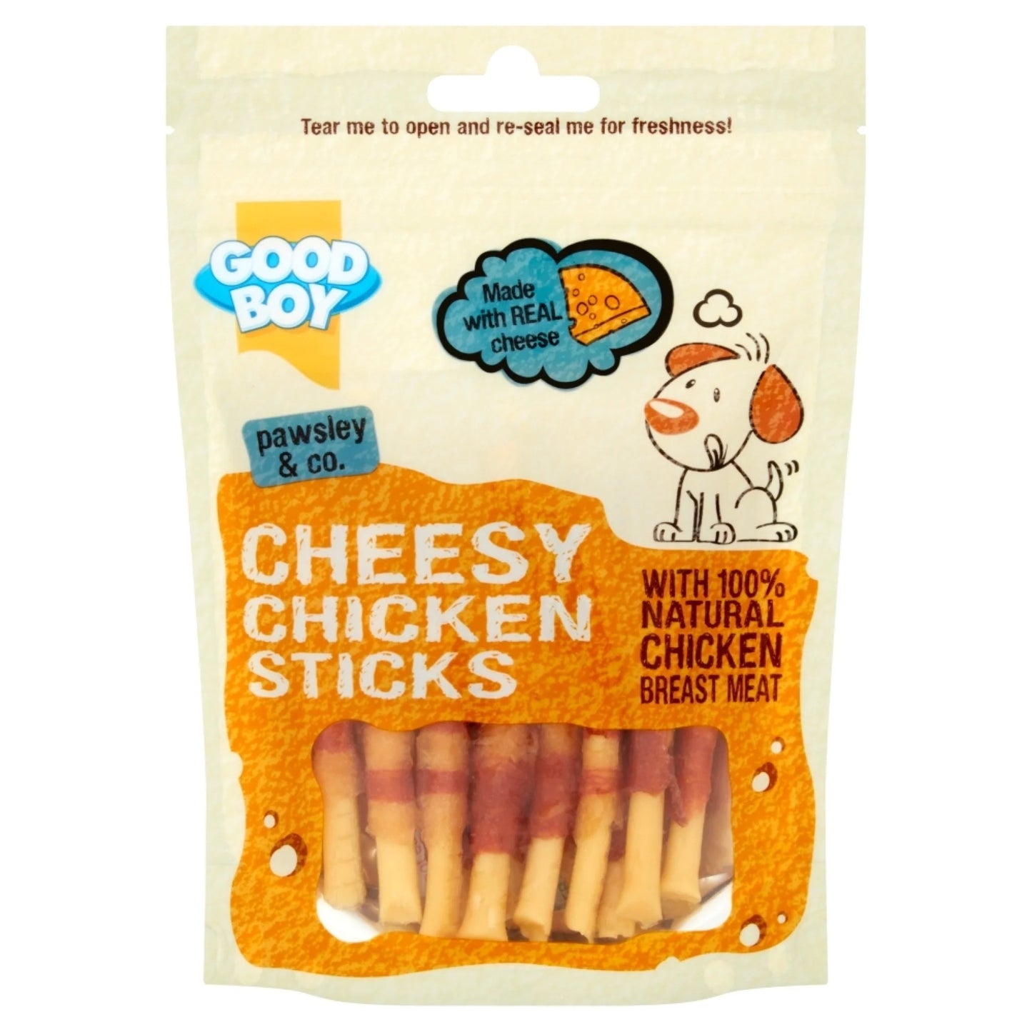 Good Boy Dog Treat Stick Chicken Cheese - 80g