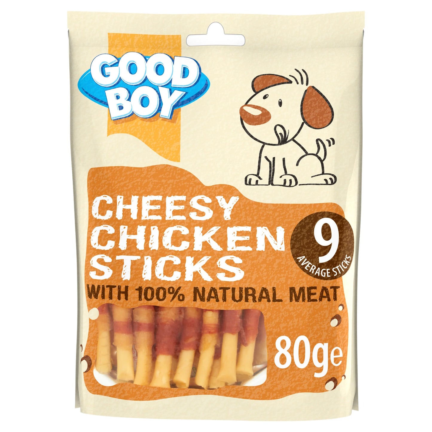 Good Boy Dog Treat Stick Chicken Cheese - 80g