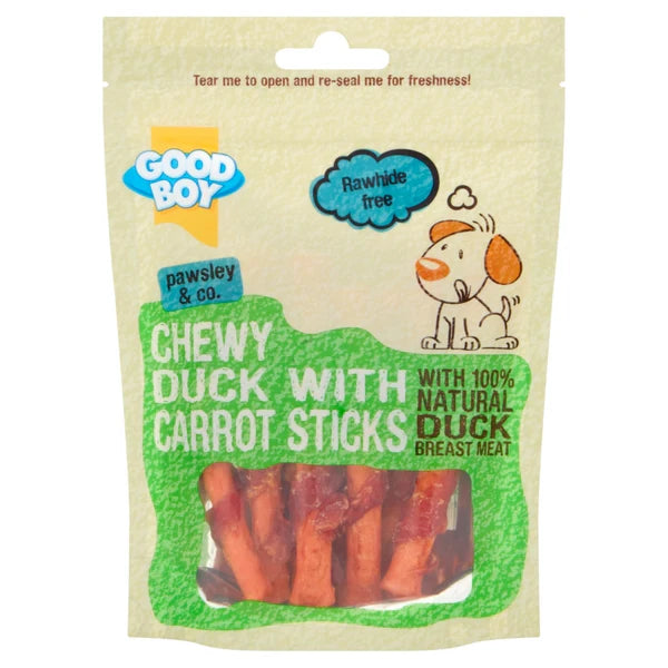 Good Boy Dog Treat Stick Duck Carrot - 90g