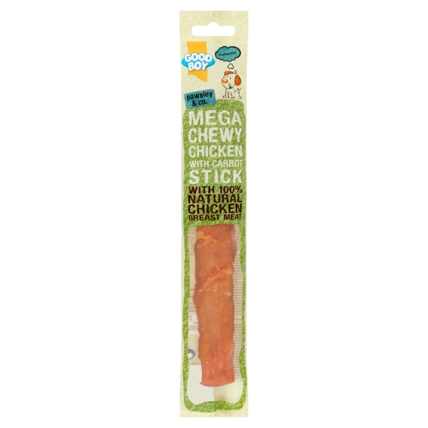Good Boy Dog Treat Stick Mega Chicken Carrot - 100g