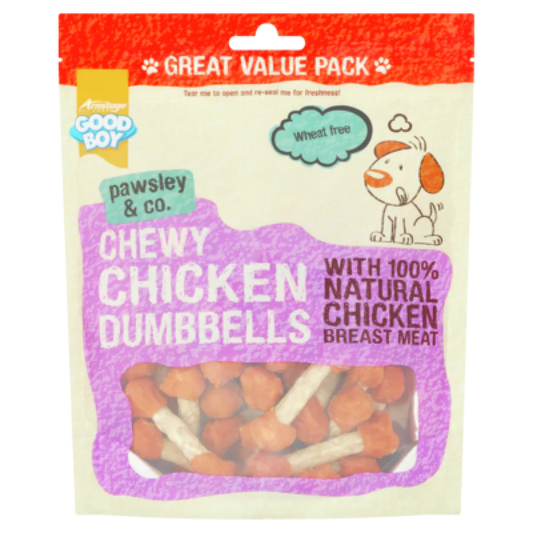 Good Boy Dog Treat Chicken Dumbbells - 350g