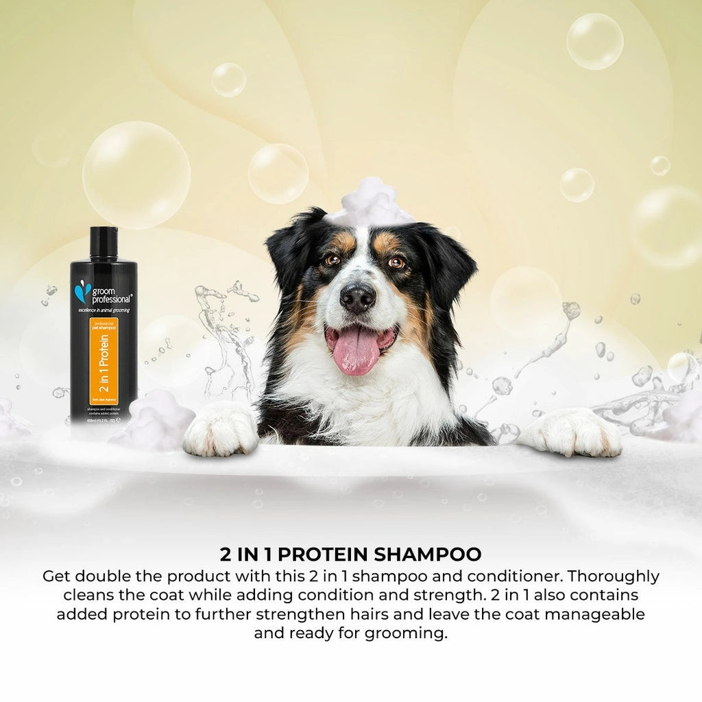 Groom Professional 2 In 1 Protein Shampoo + Conditioner for Dog & Cat