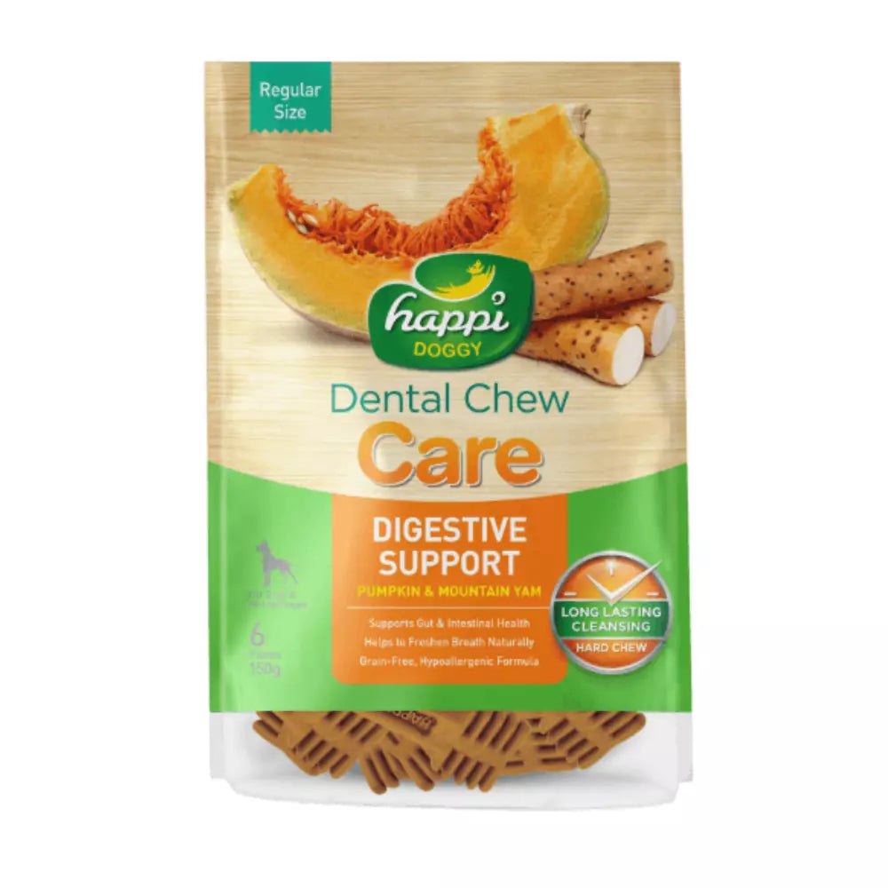 Happi Doggy Dog Dental Chew Care Digestive Support - 6pcs/150g