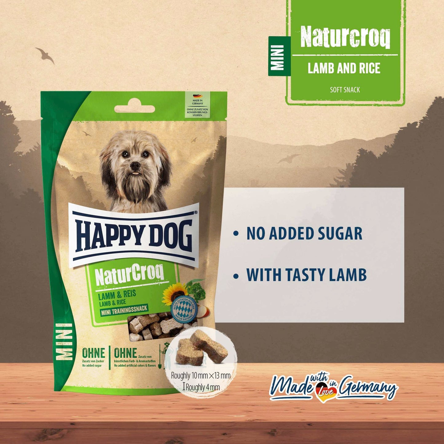 Happy Dog Naturcroq Mini Lamm (Lamb) Snack 0.1 Kg