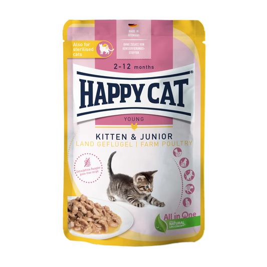 Happy Cat MIS Culinary Kitten & Junior Farm Poultry 85g