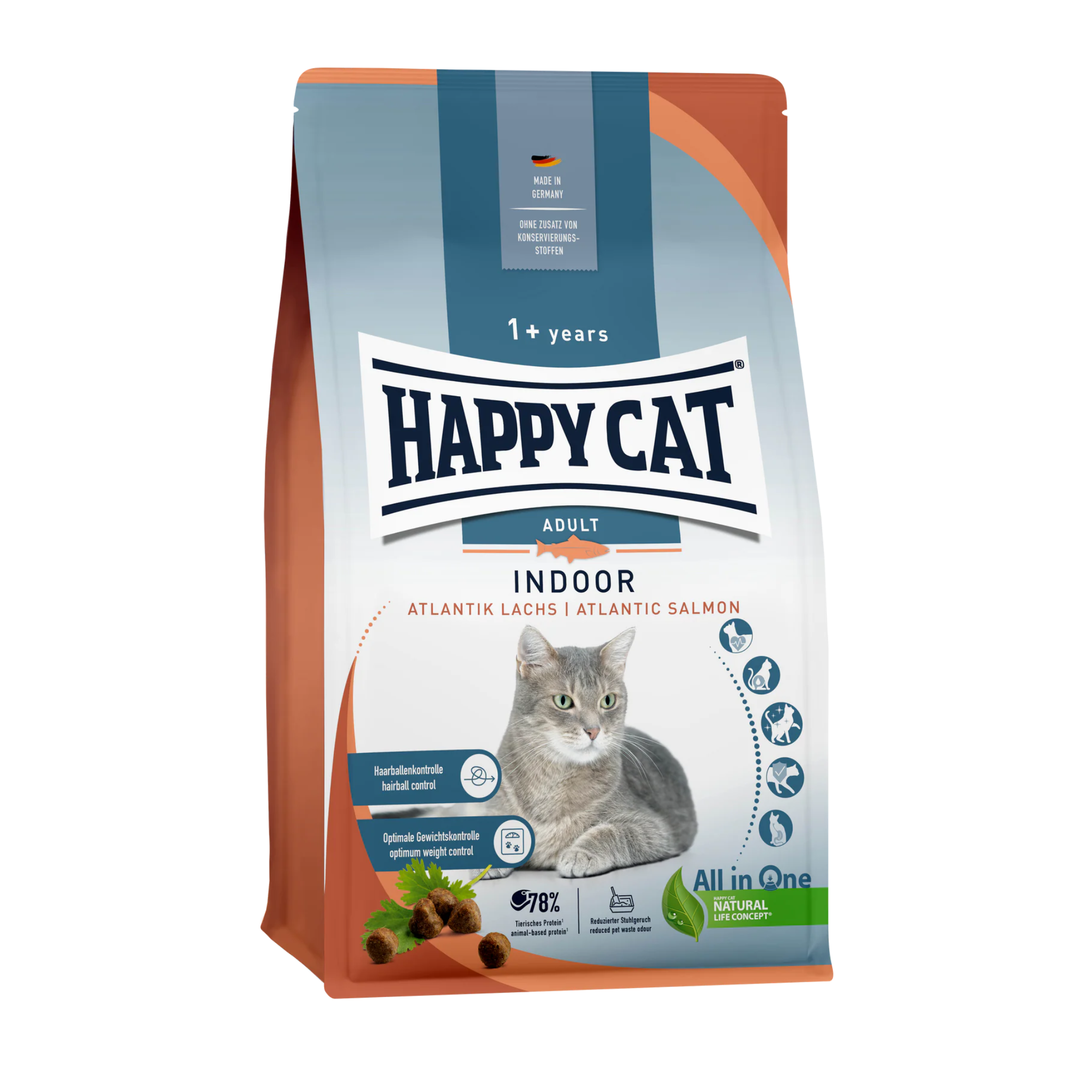 Happy Cat Dry Food Indoor Atlantic Lachs - 4kg
