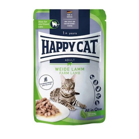 Happy Cat Pouch Culinary Adult Weide Lamm Farm Lamb 85g