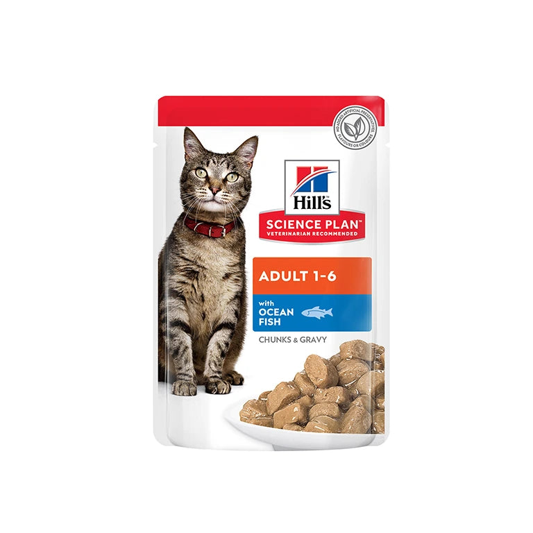 Hill’s Science Plan Adult Wet Cat Food Ocean Fish Pouches - 85g