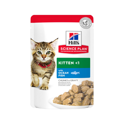 Hills Science Plan Chunks In Gravy Kitten Food Ocean Fish 85G