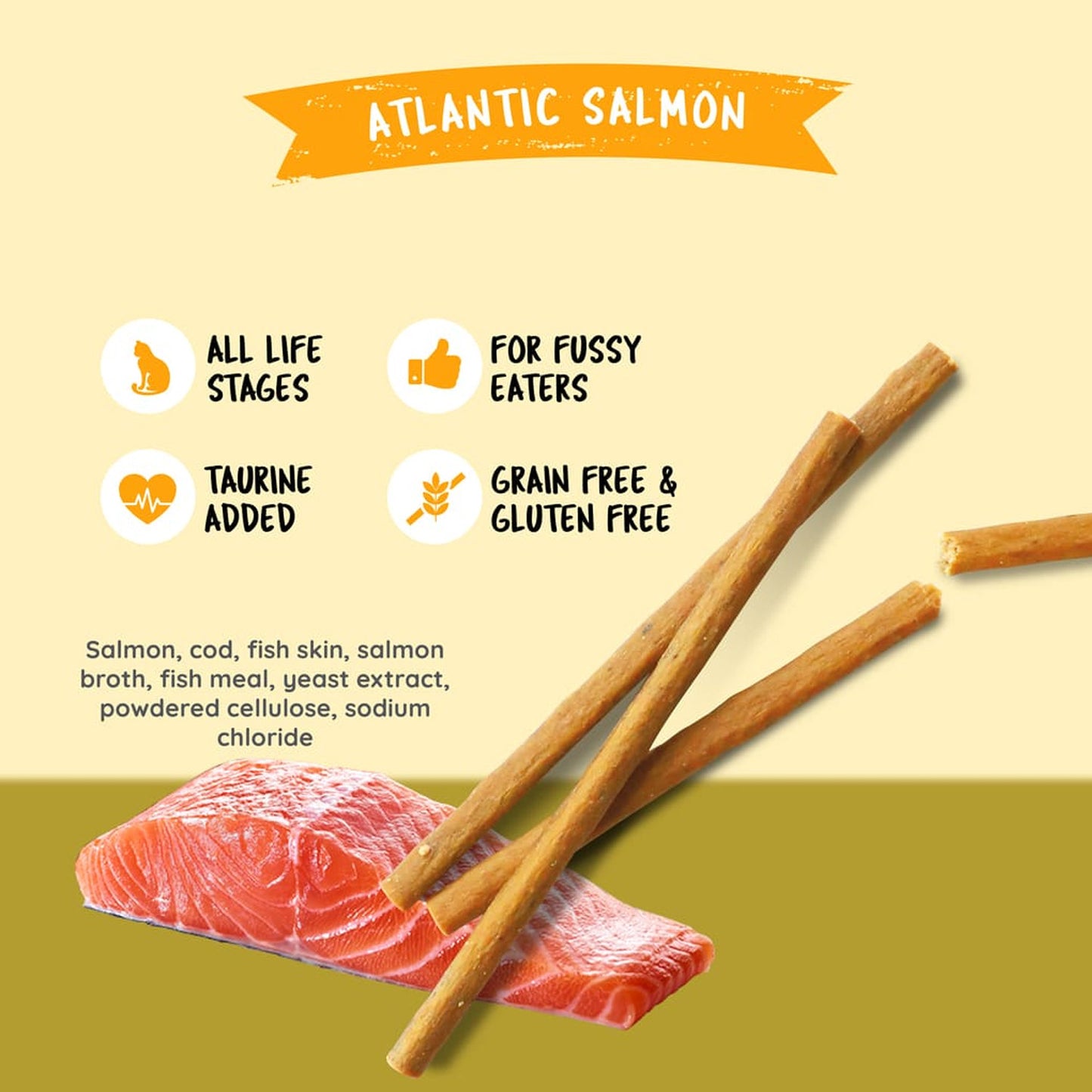 Kit Cat Grain-Free Cat Stick ‚Atlantic Salmon 15g
