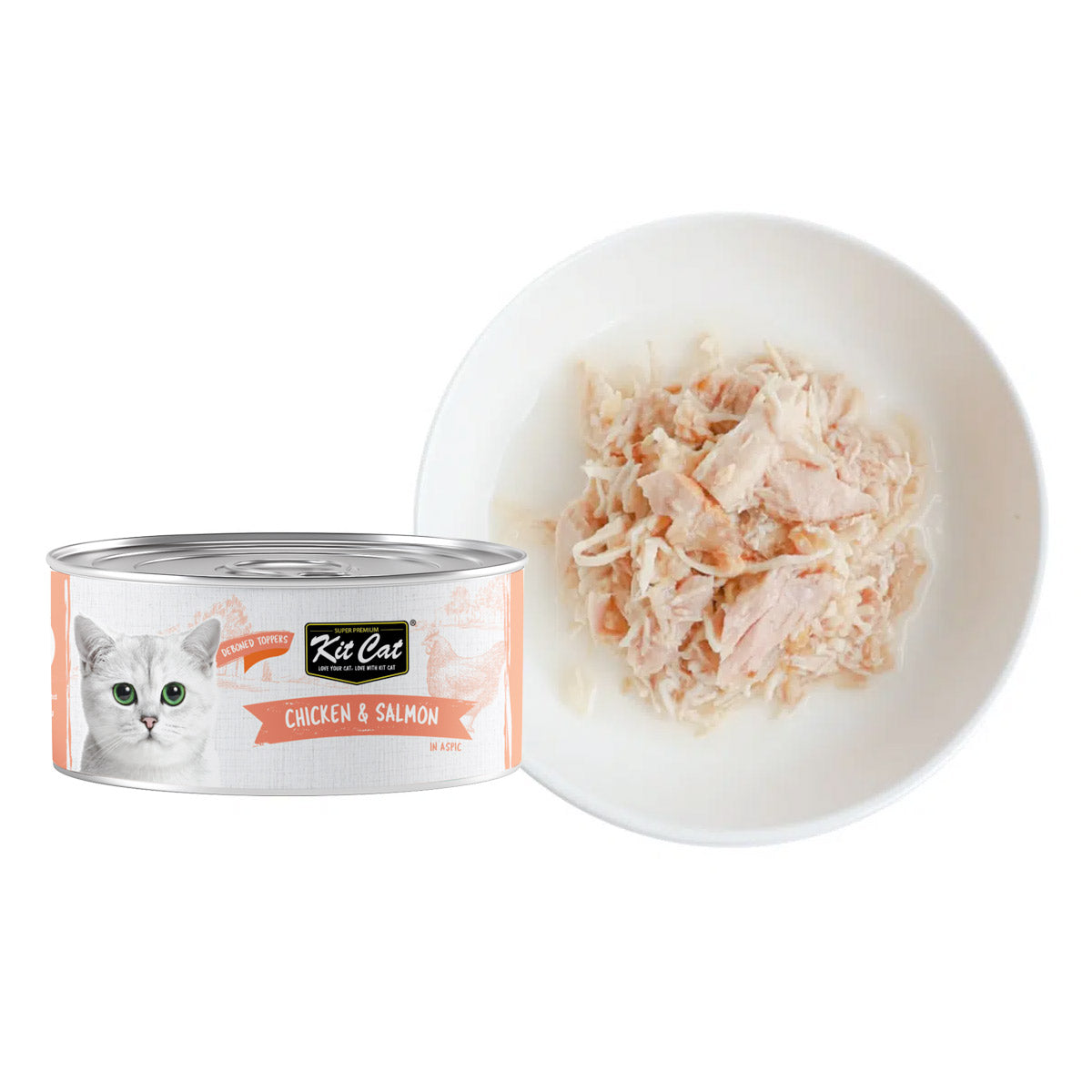 Kit Cat Tin Topper ‚Chicken & Salmon in Broth 80g
