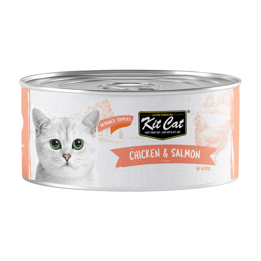 Kit Cat Tin Topper ‚Chicken & Salmon in Broth 80g