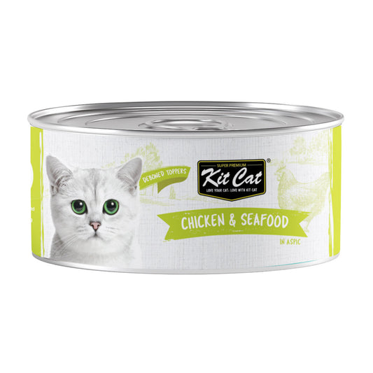 Kit Cat Deboned Chicken & Seafood Toppers Wet Cat Food 80g