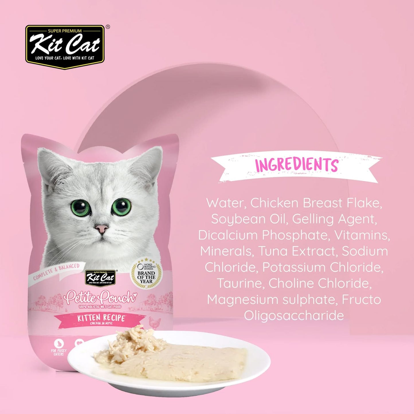 Kit Cat Petite Pouch Wet Food ‚Kitten Chicken 70g x24