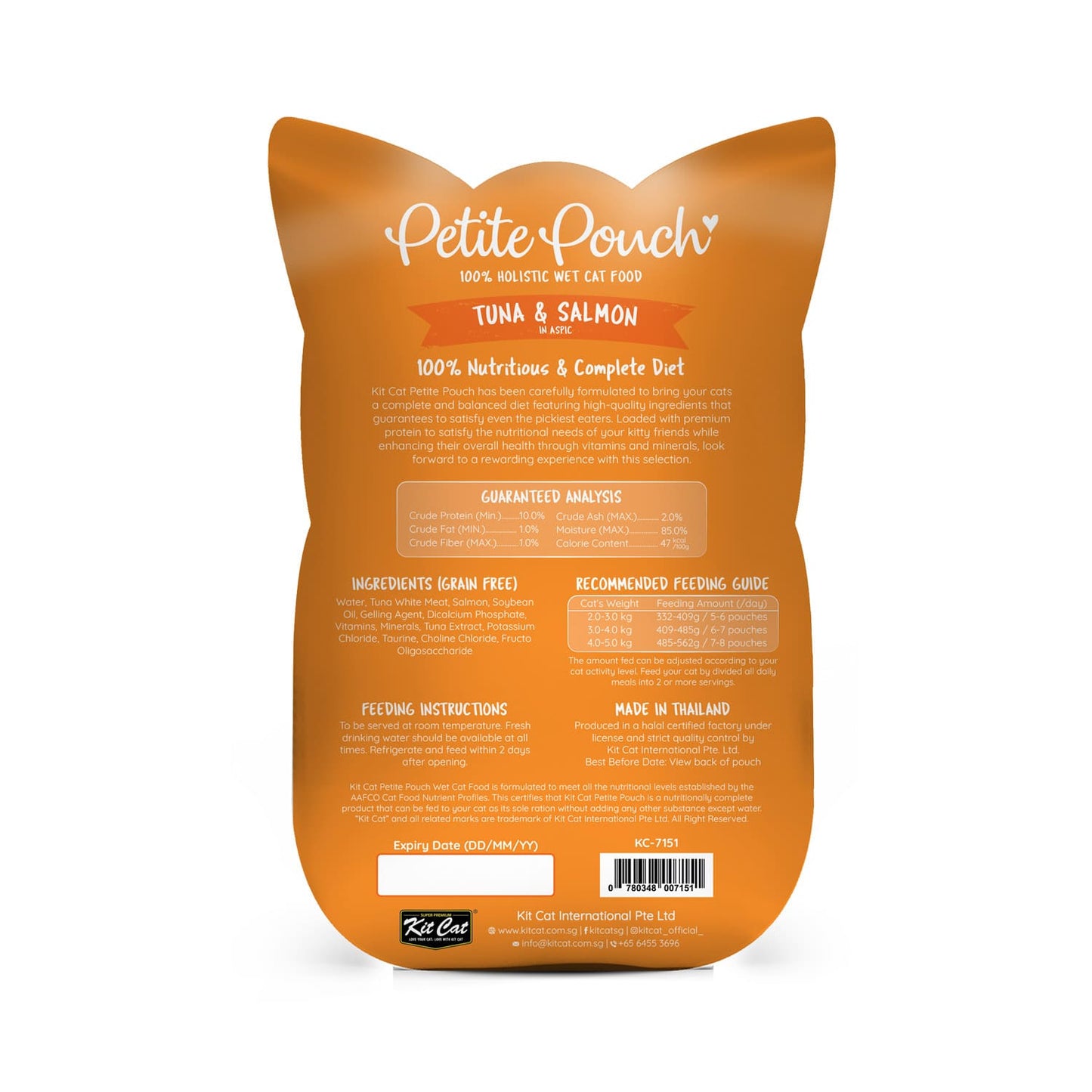Kit Cat Petite Pouch Wet Food ‚Tuna & Salmon 70g x24