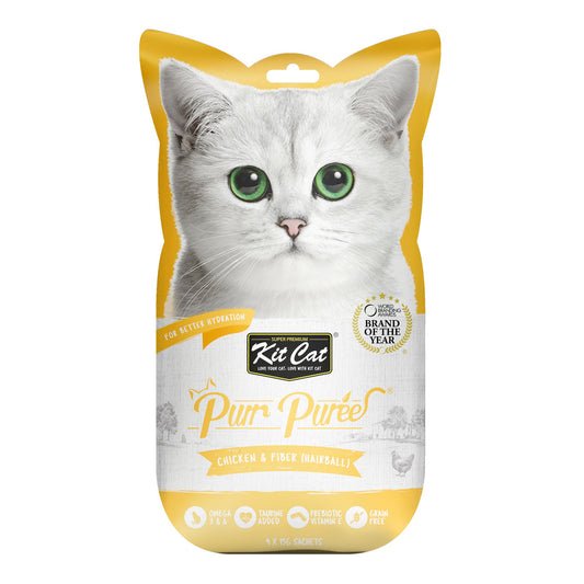 Kit Cat Puree ‚ Chicken & Fiber Hairball Control