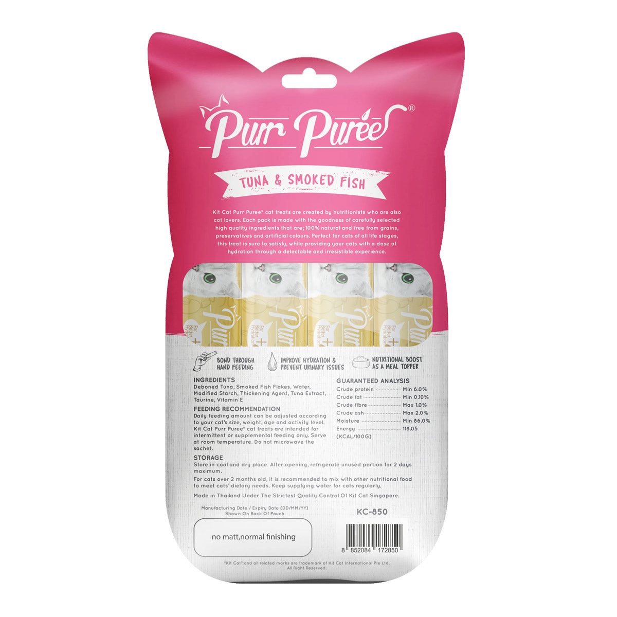 Kit Cat Puree ‚Tuna & Smoked Fish Cat Treat 60g