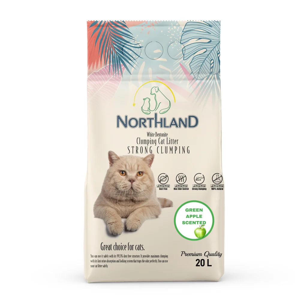 Northland Bentonite Clumping Cat Litter Green Apple - 20L