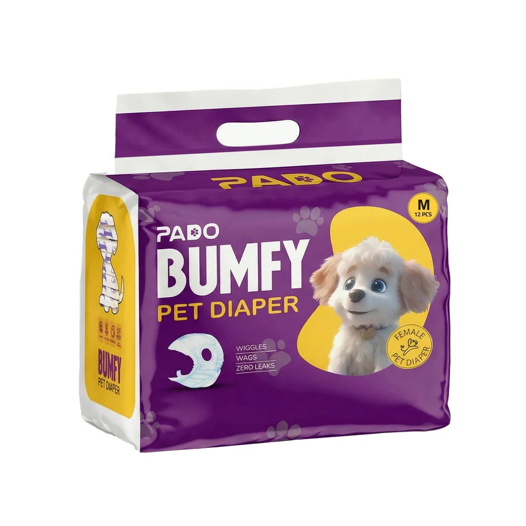 Pado Bumfy Female Dog Diaper - M/12pcs