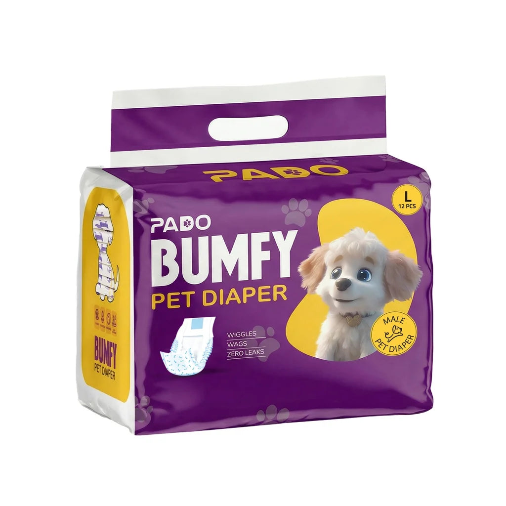Pado Bumfy Male Dog Diaper - L/12pcs