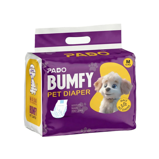 Pado Bumfy Male Dog Diaper - M/14pcs