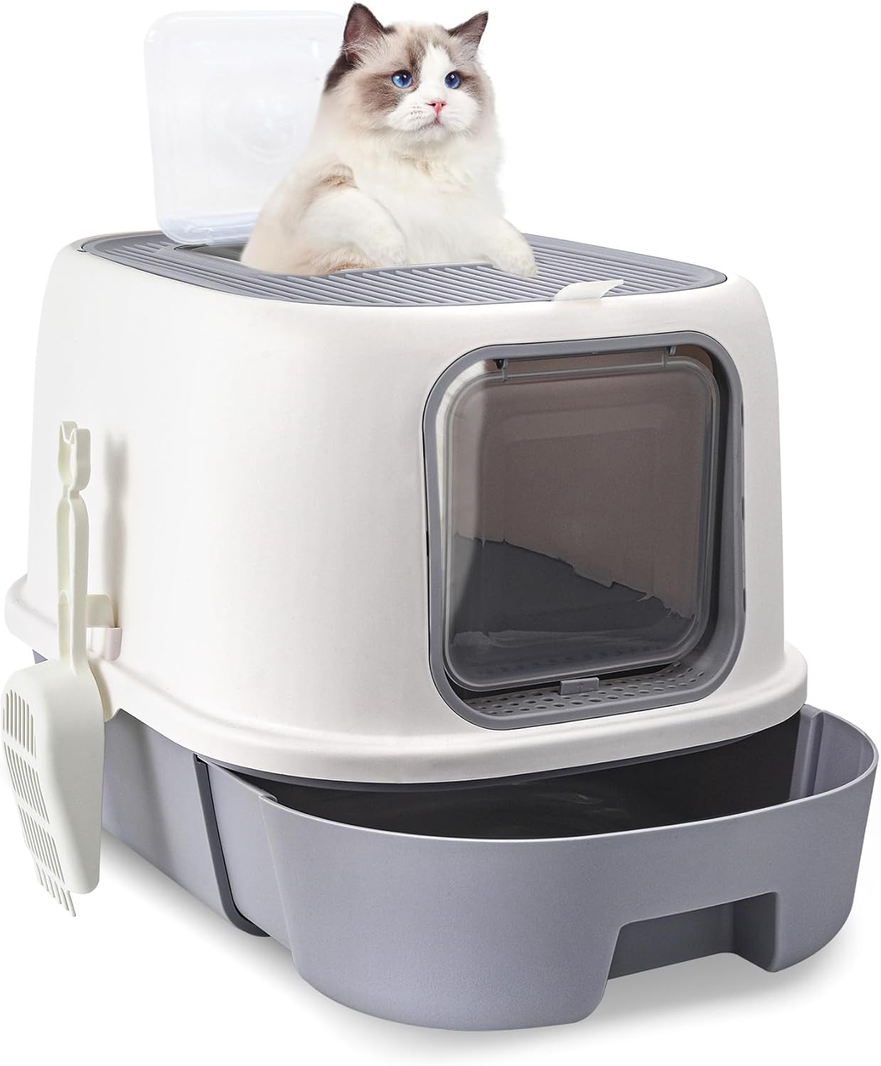 Pado Jumbo Cat Litter Box 40*39*52cm-Grey