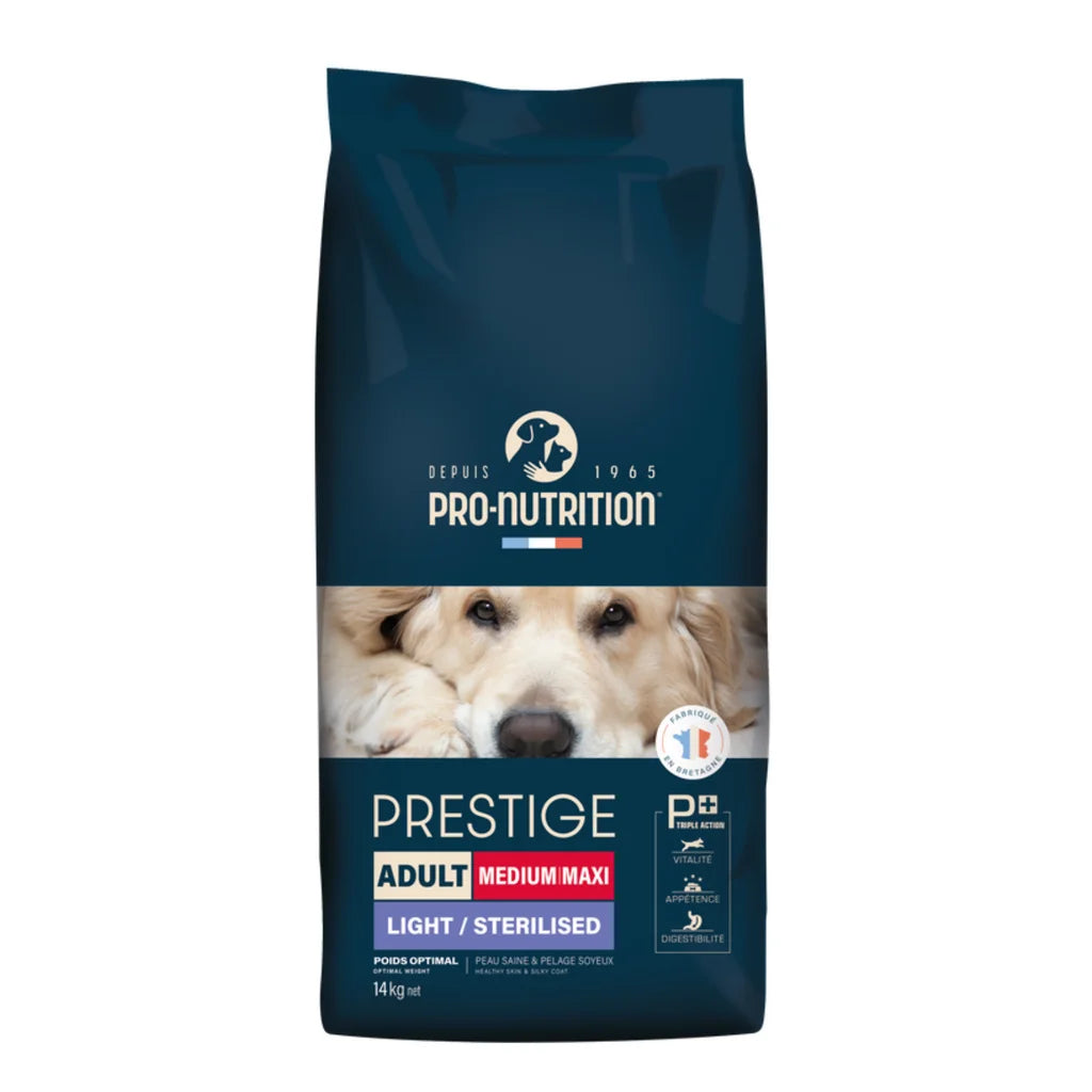 Pro Nutrition Prestige Dog Adult Dry Food Medium/Maxi Light Sterilized
