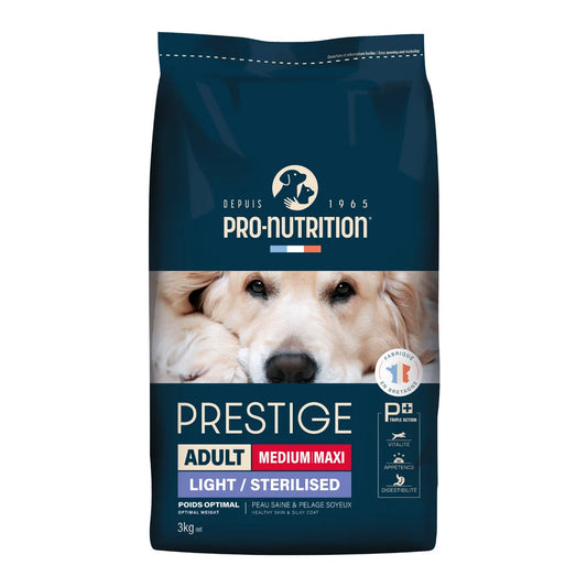 Pro Nutrition Prestige Dog Adult Dry Food Medium/Maxi Light Sterilized