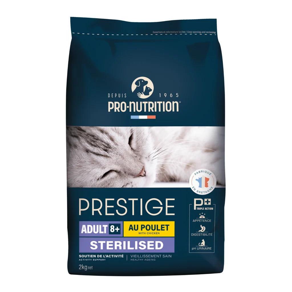 Pro-Nutrition cat food package with a cat on a white background