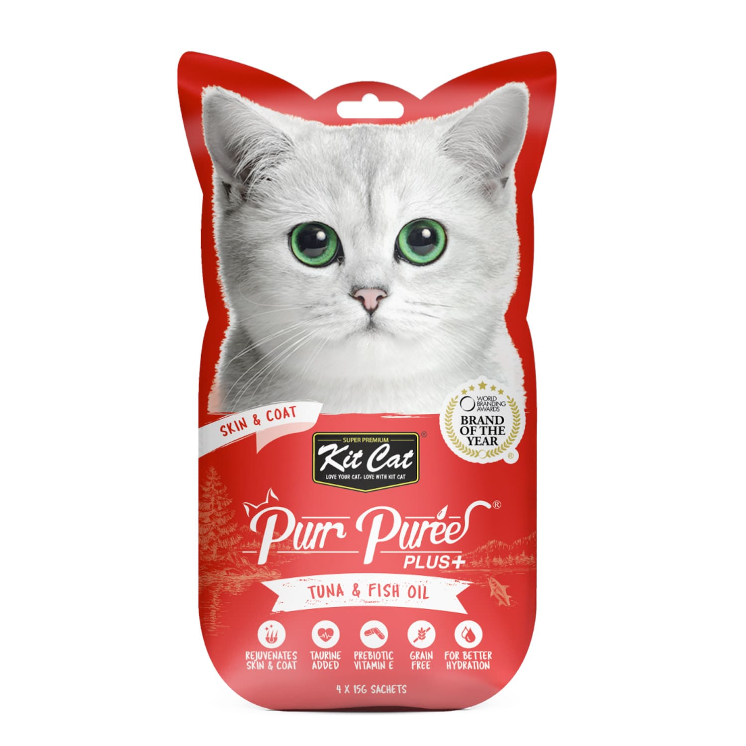 Kit Cat PureePlus Skin & Coat ‚Tuna 60g Cat Treat