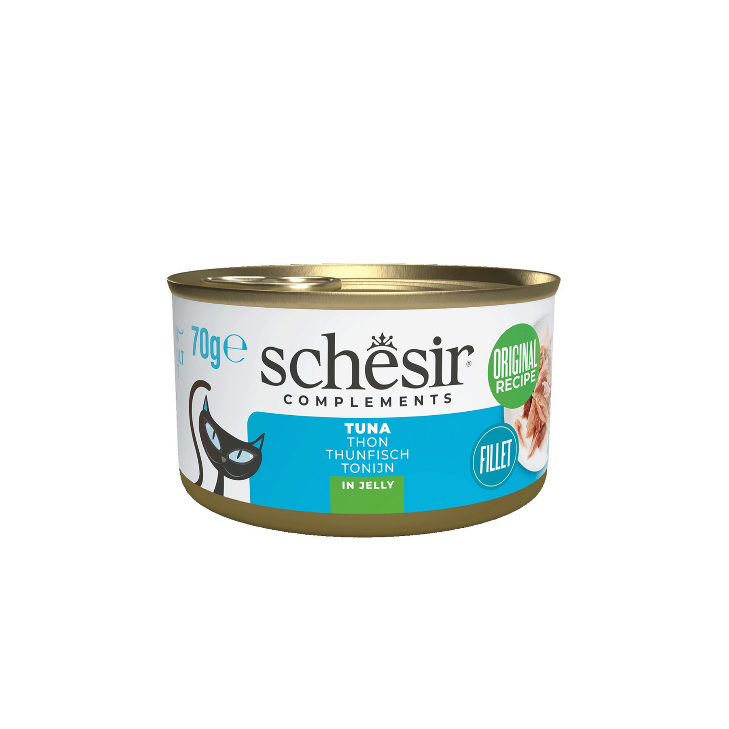 Schesir Complements Cat Wet Food in Jelly Can- Tuna 70g