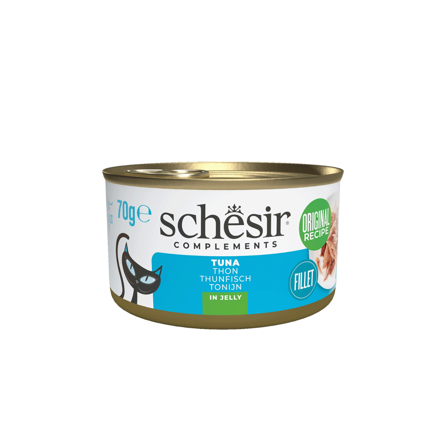 Schesir Complements Cat Wet Food in Jelly Can- Tuna 70g