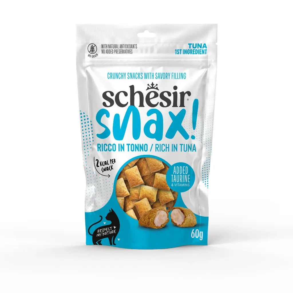 Schesir Snax Crunchy & Creamy Cat Treat Snack Tuna - 60g